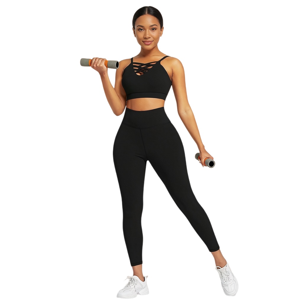 Yoga Fitness Workout - 3 Set Pakaian Yoga Wanita -