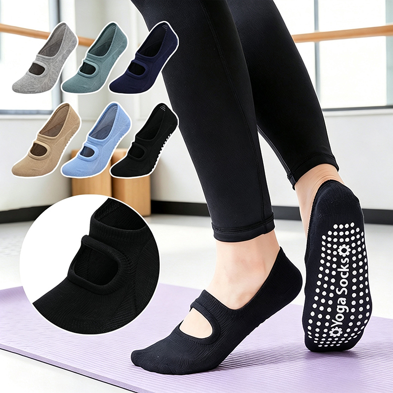 Yoga Fitness Workout - Kaus Kaki Yoga Wanita Anti-Selip Tanpa