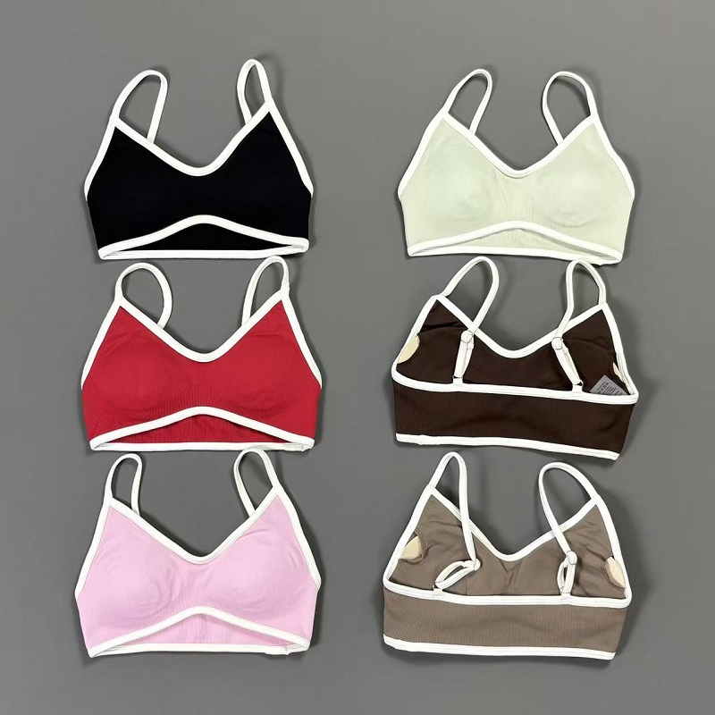 Yoga Và Fitness - Bra Yoga Wanita Contrastline V Neck