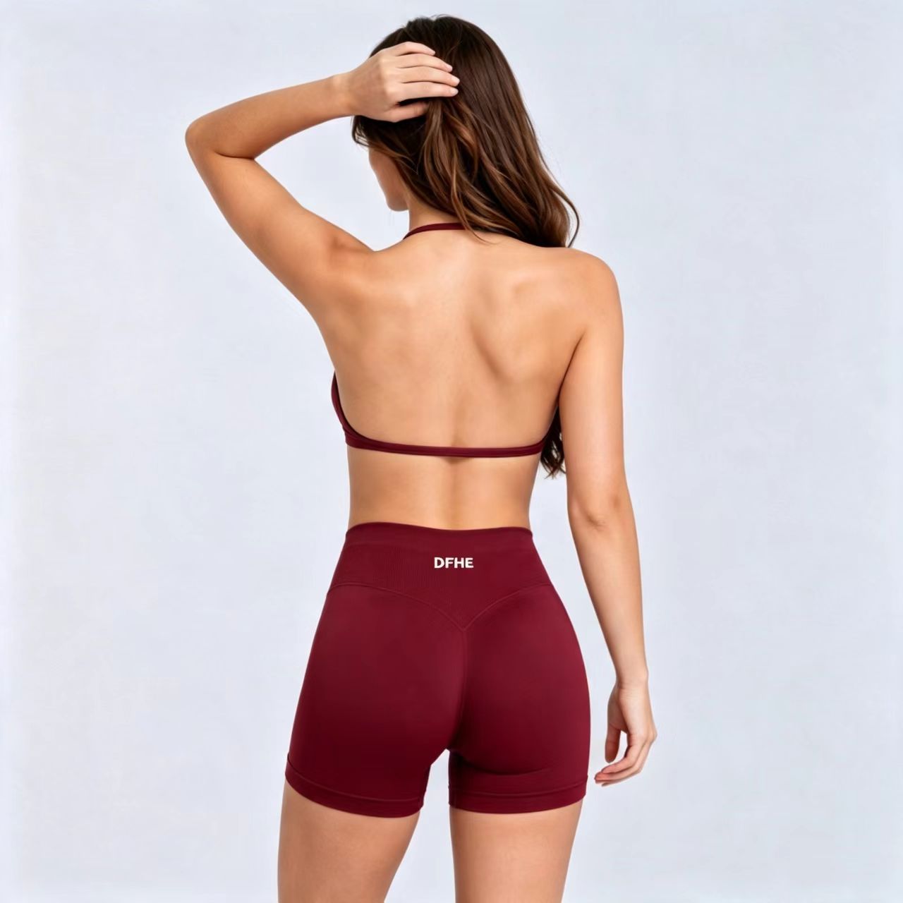 Yoga Fitness Workout - Celana Pendek Yoga Wanita DFHE Pinggang