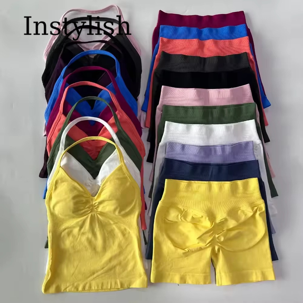 Yoga Fitness Workout - Set Yoga Wanita 2 Potong Tanpa