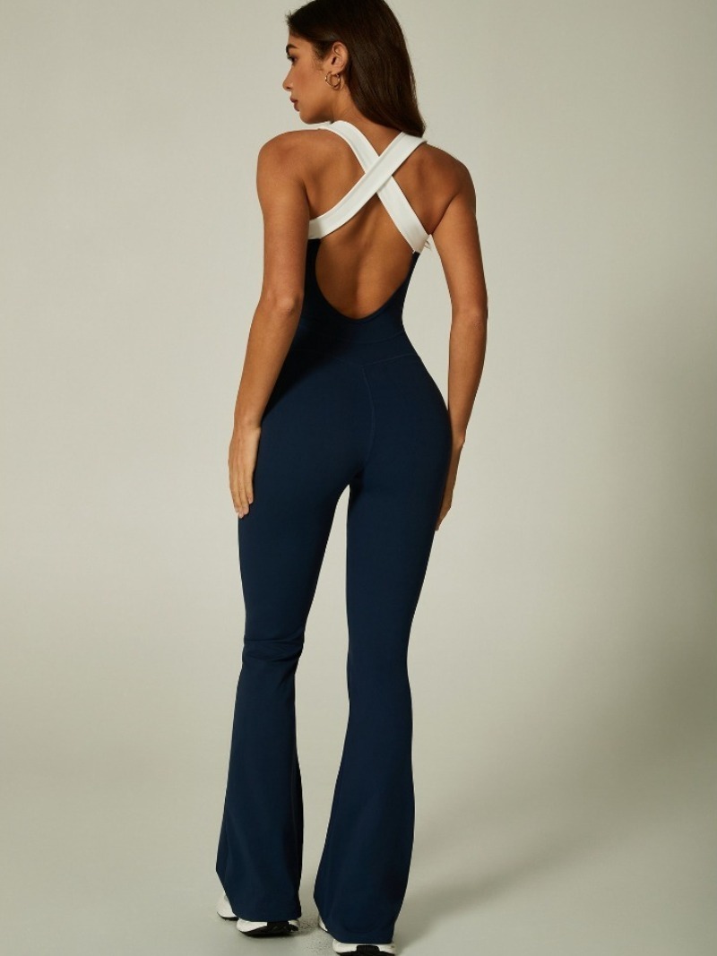 Yoga Overall Fitness - Jumpsuit Yoga Tanpa Punggung yang Elegan