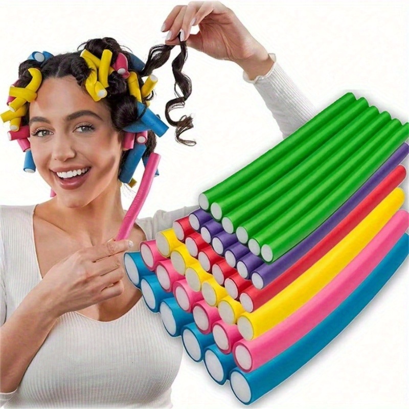 Foam Roller - 10 Buah Rol Rambut Fleksibel Tanpa
