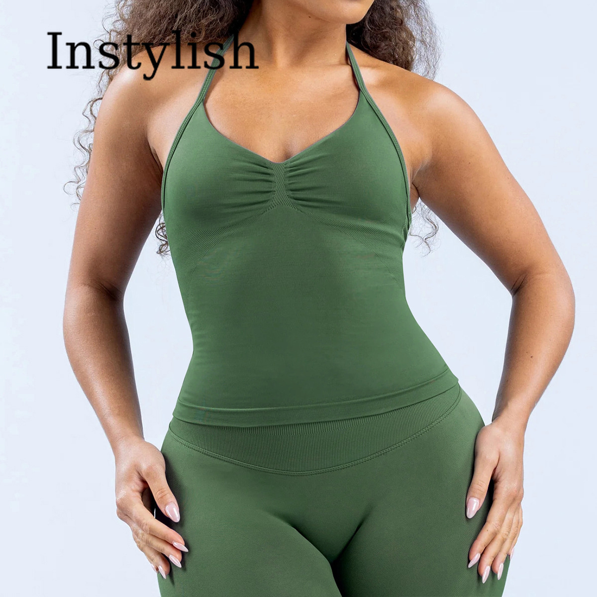 Set Yoga Wanita 2 Potong Tanpa - Yoga Fitness Workout ulasan dan harga